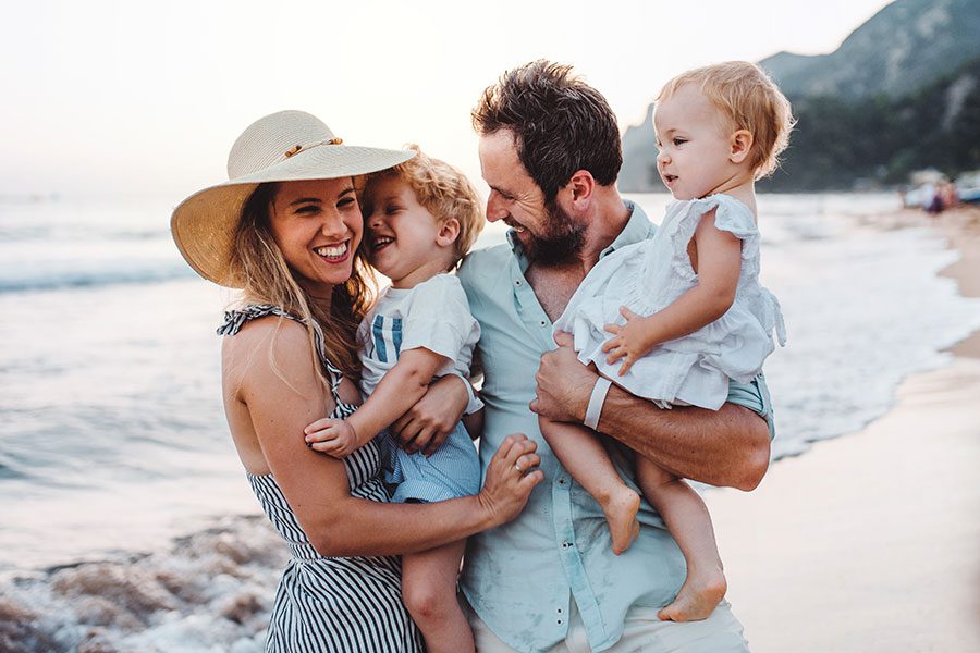 Family-on-Beach